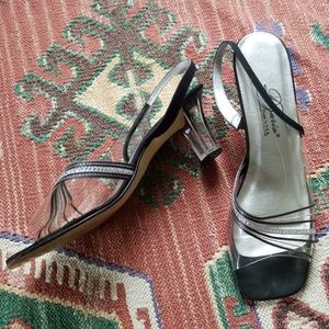 Vintage Lucite Heel Slingback Sandal